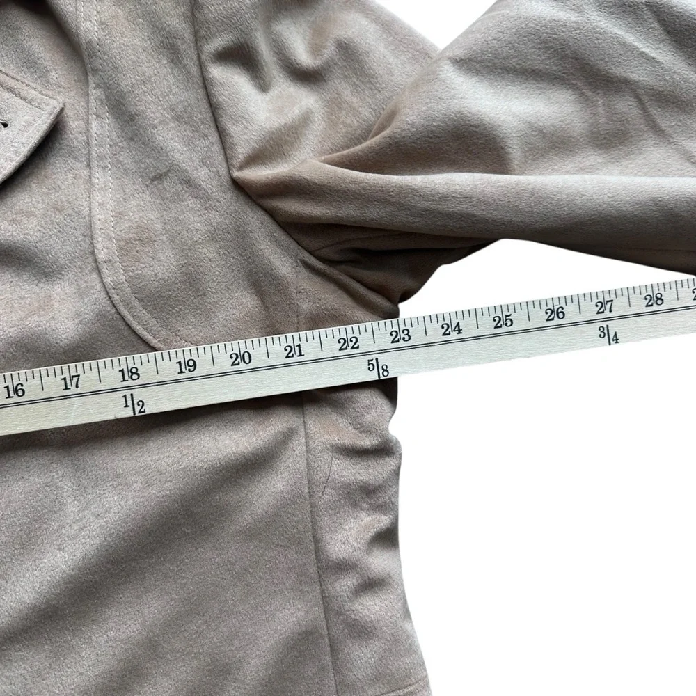 Vintage Angel Suede by Grais Men's Taupe Microsuede Coat‎ 42 Regular
